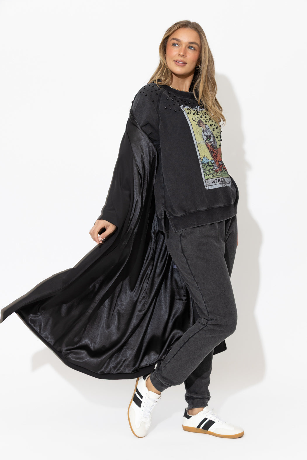 Charcoal Washed Cotton Tarot Jumper