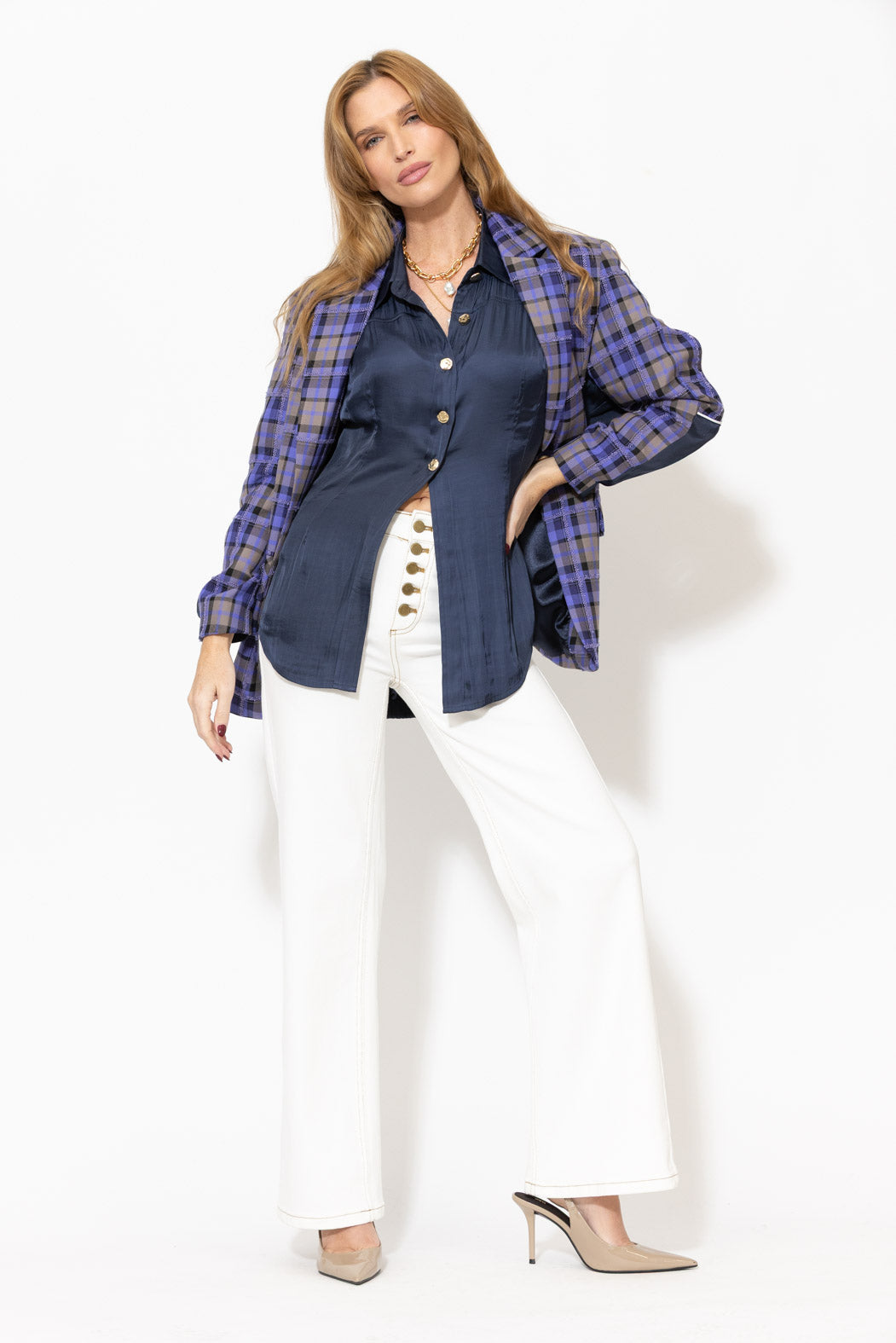 Purple Check Sports Blazer