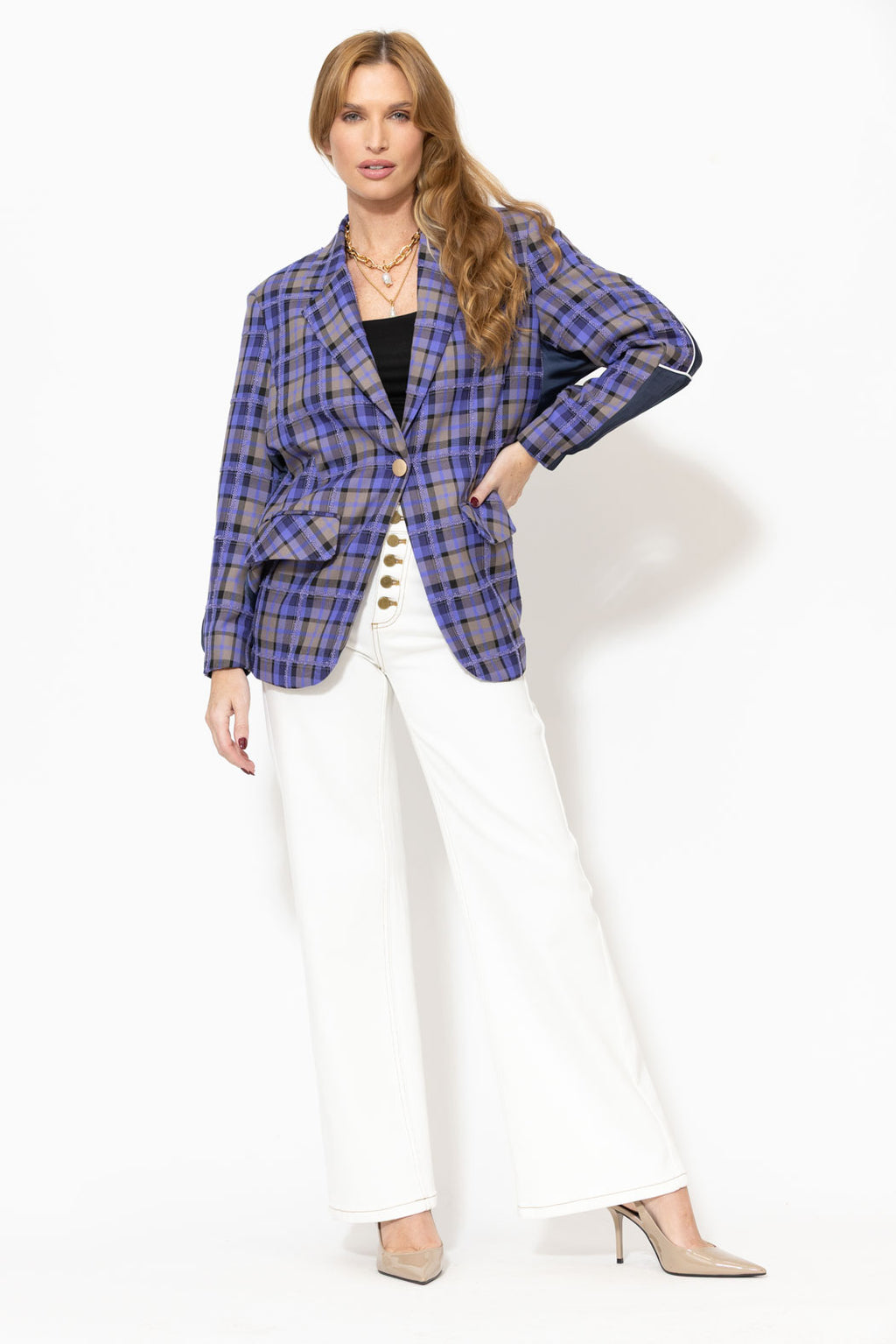 Purple Check Sports Blazer