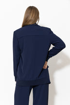 Navy Euro Action Back Blazer