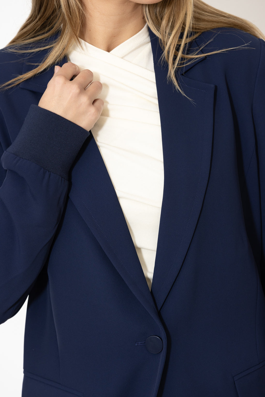 Navy Euro Action Back Blazer