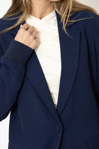 Navy Euro Action Back Blazer