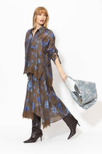 Blue Tie Dye Slouch Bag