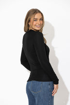 Black Tencel Livvie Top