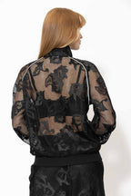 Black Lace Zip Jacket