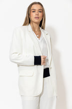 Ivory Euro Action Back Blazer
