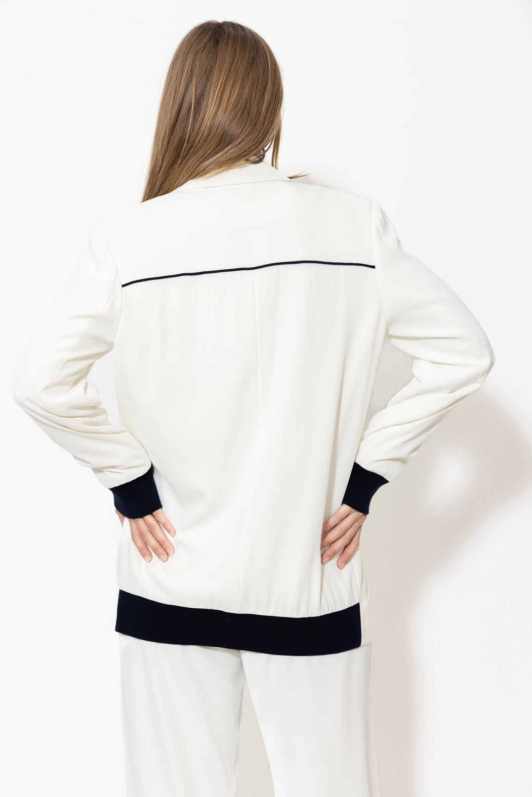 Ivory Euro Action Back Blazer