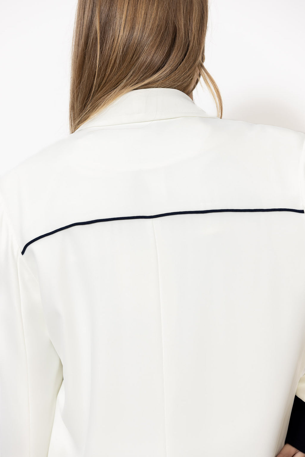 Ivory Euro Action Back Blazer