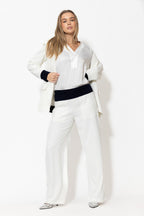 Ivory Euro Action Back Blazer