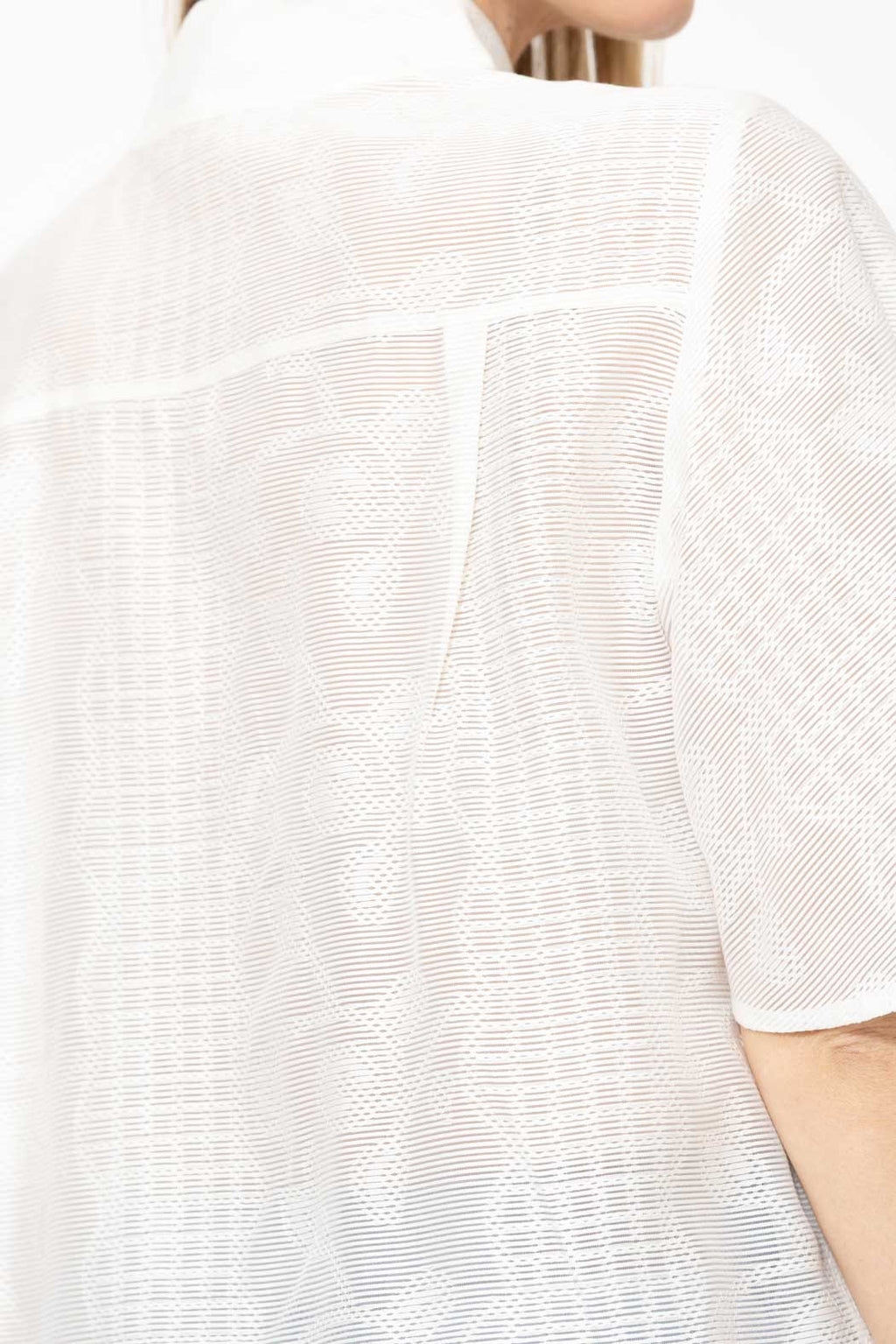 White Textured Blogger Shirt