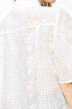 White Textured Blogger Shirt