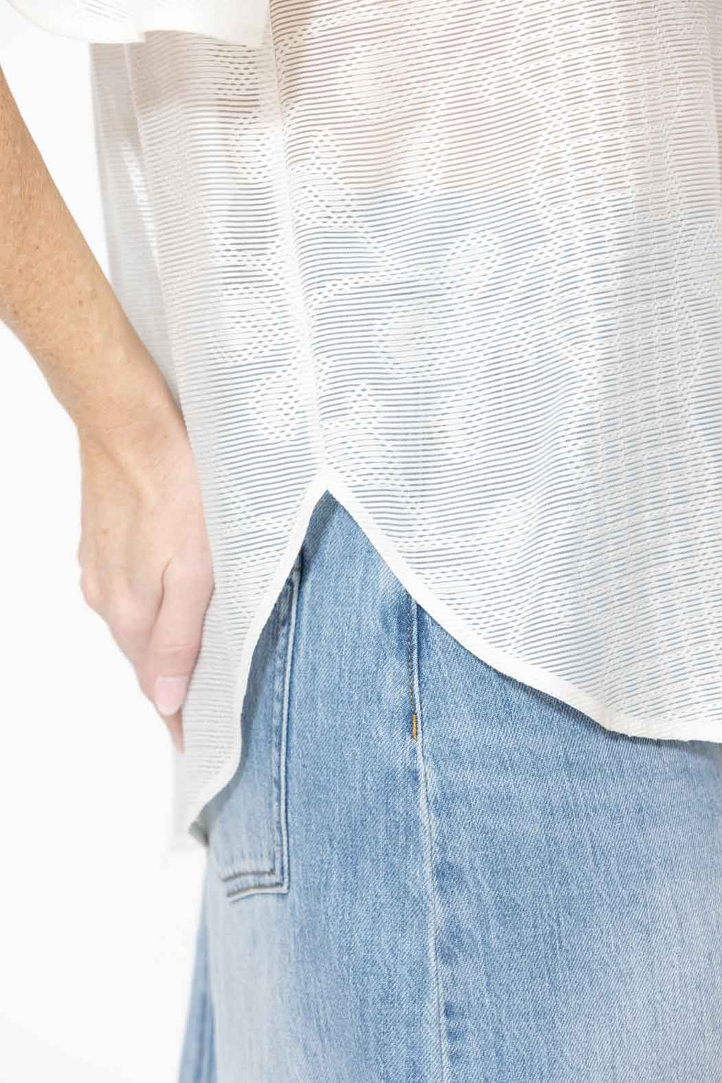 White Textured Blogger Shirt