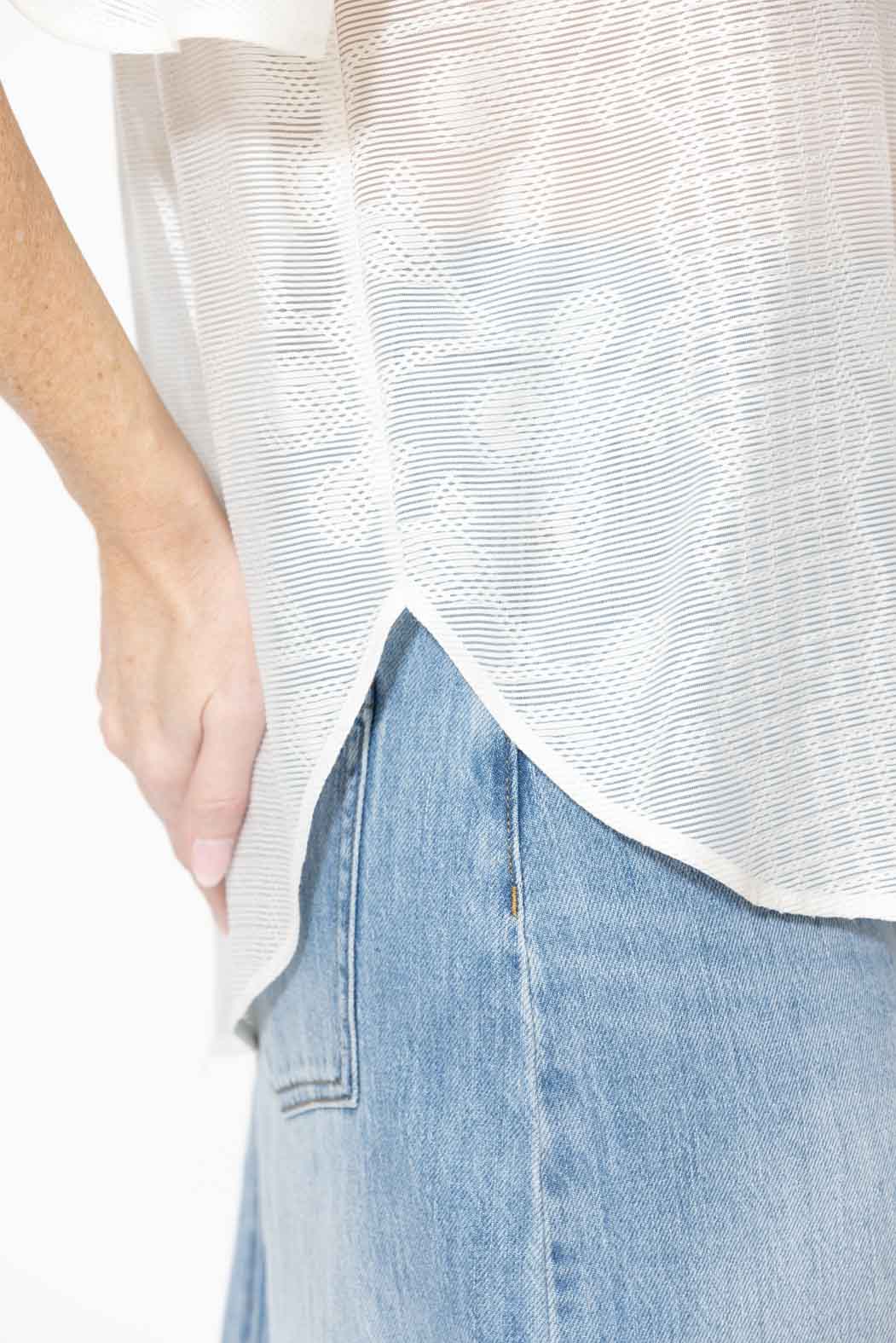 White Textured Blogger Shirt