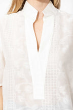White Textured Blogger Shirt
