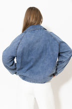 Mid Denim Athleisure Jacket