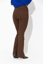 Chocolate Ponte Pintuck Miracle Flare Pant