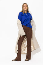 Chocolate Ponte Pintuck Miracle Flare Pant