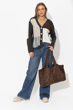 Patchwork Knit Cardigan