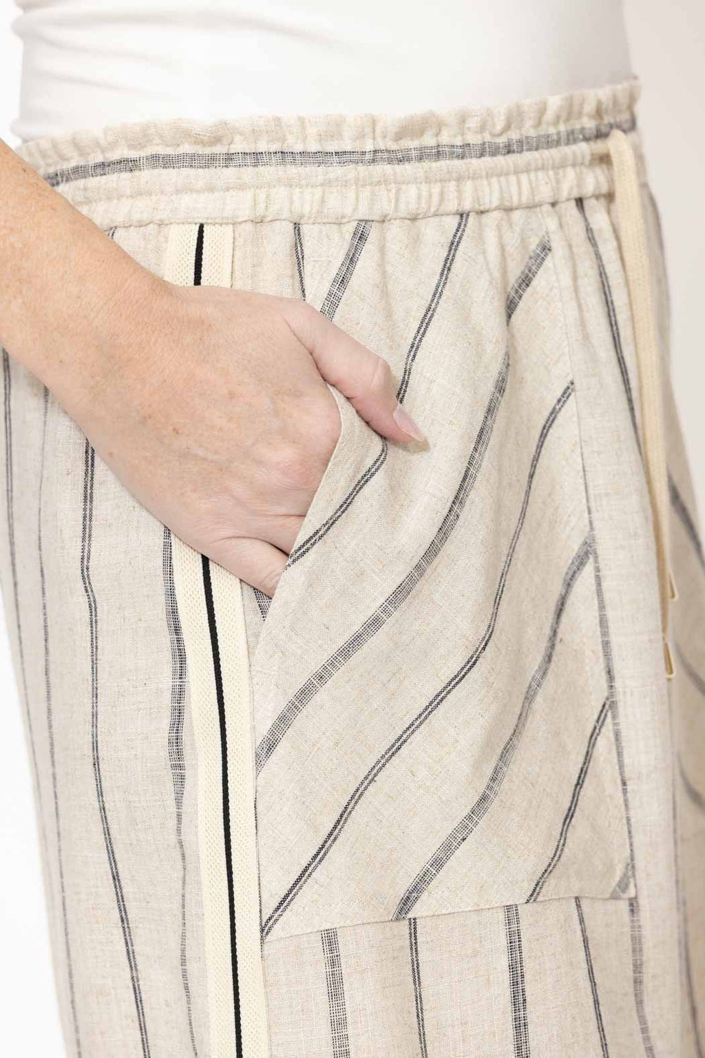 Oatmeal Linen Sport Mini Skirt