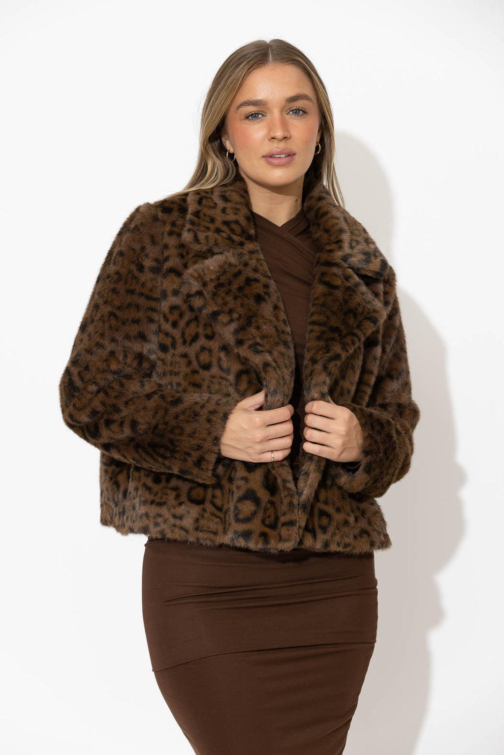 Leopard Faux Fur Astra Jacket