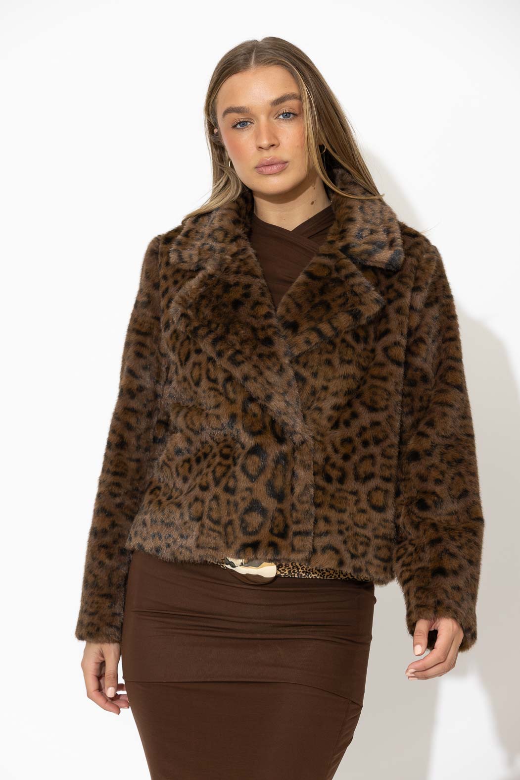 Leopard Faux Fur Astra Jacket