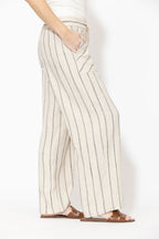 Oatmeal Linen Drawstring Pant