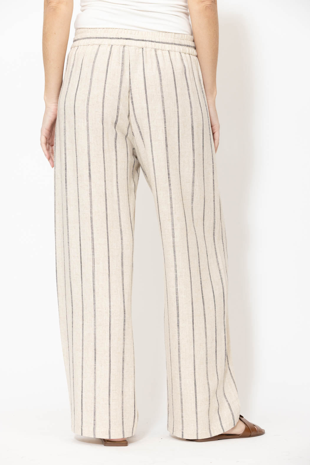 Oatmeal Linen Drawstring Pant