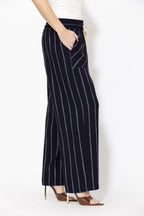 Navy Linen Drawstring Pant