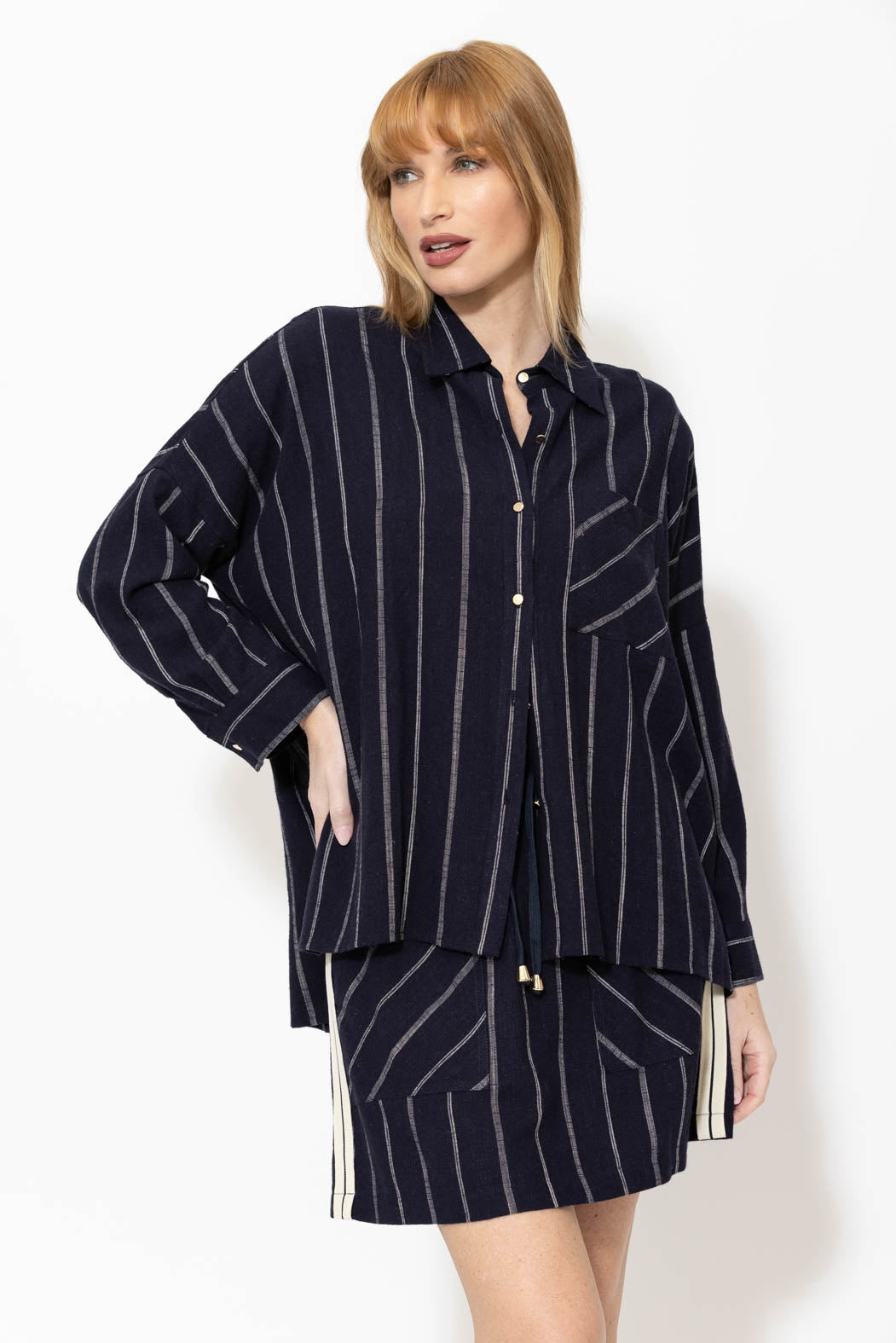 Navy Linen Everyday Shirt