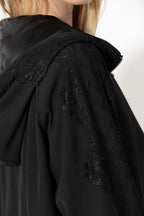 Black Euro Lace Hooded Jacket