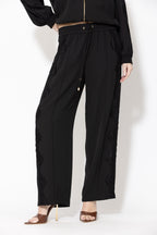 Black Euro Lace Drawstring Pant