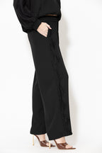 Black Euro Lace Drawstring Pant