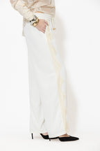 Ivory Euro Lace Drawstring Pant