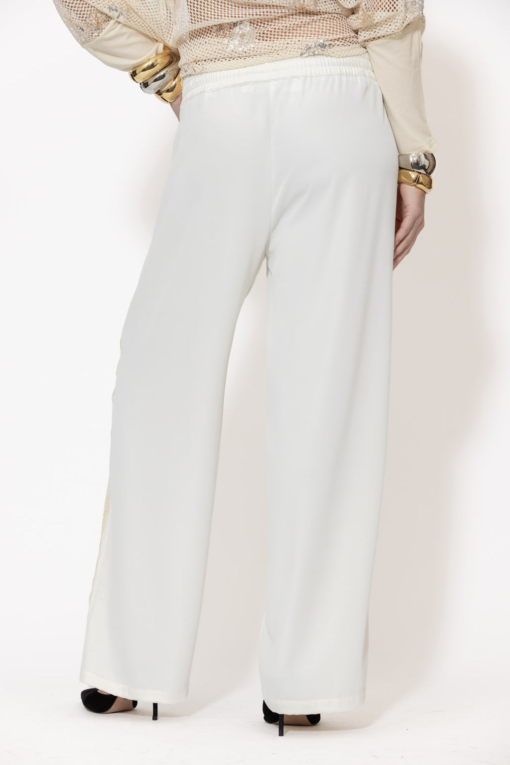 Ivory Euro Lace Drawstring Pant