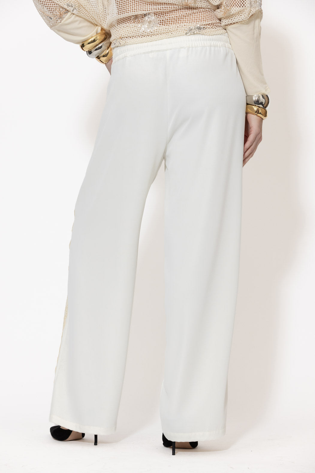 Ivory Euro Lace Drawstring Pant