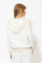 Ivory Euro Laced Hooded Jacket
