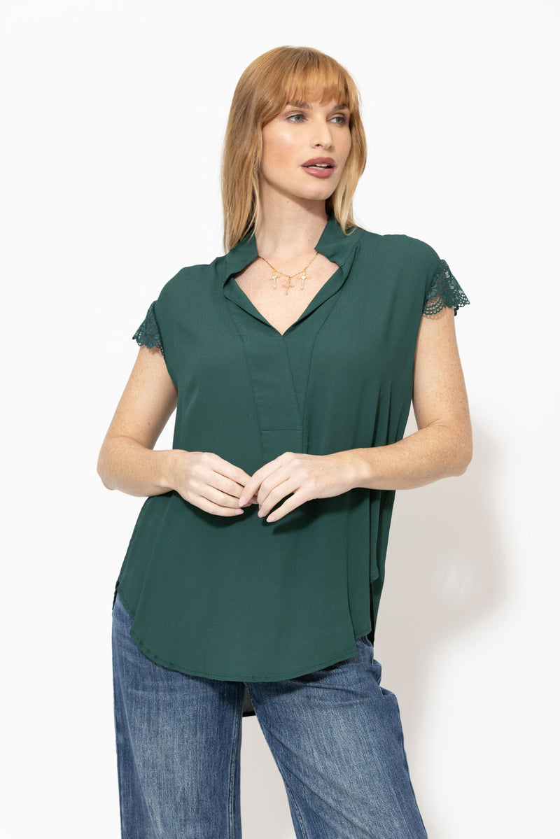 Forest Viscose Lace Blogger Shirt