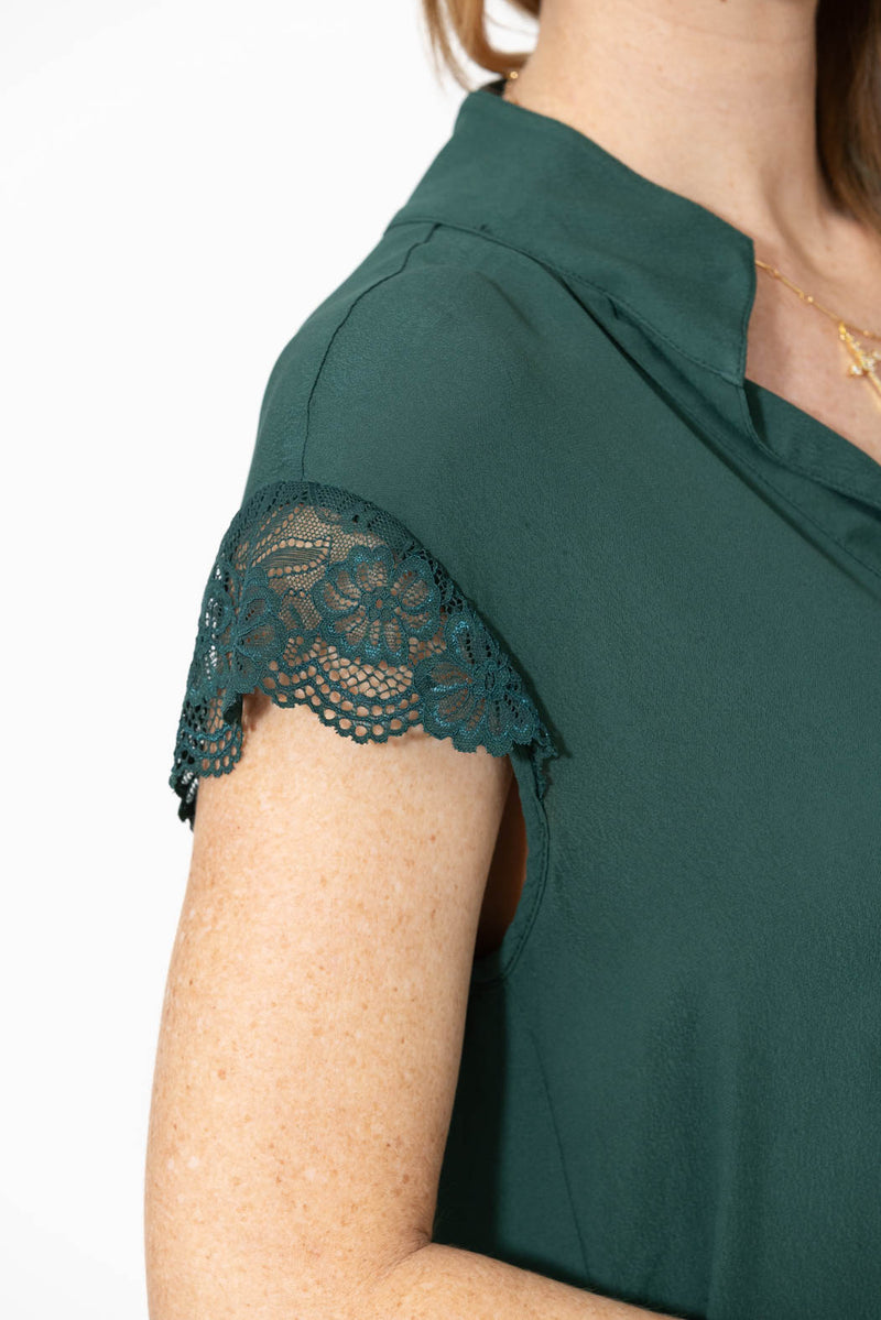 Forest Viscose Lace Blogger Shirt