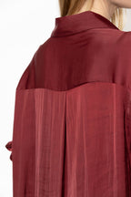 Burgundy Glow Military Shirt