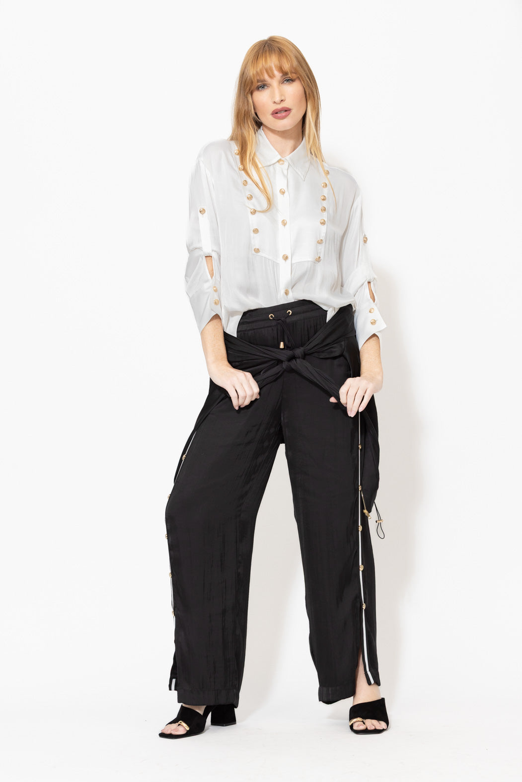 Black Glow Studded Pant
