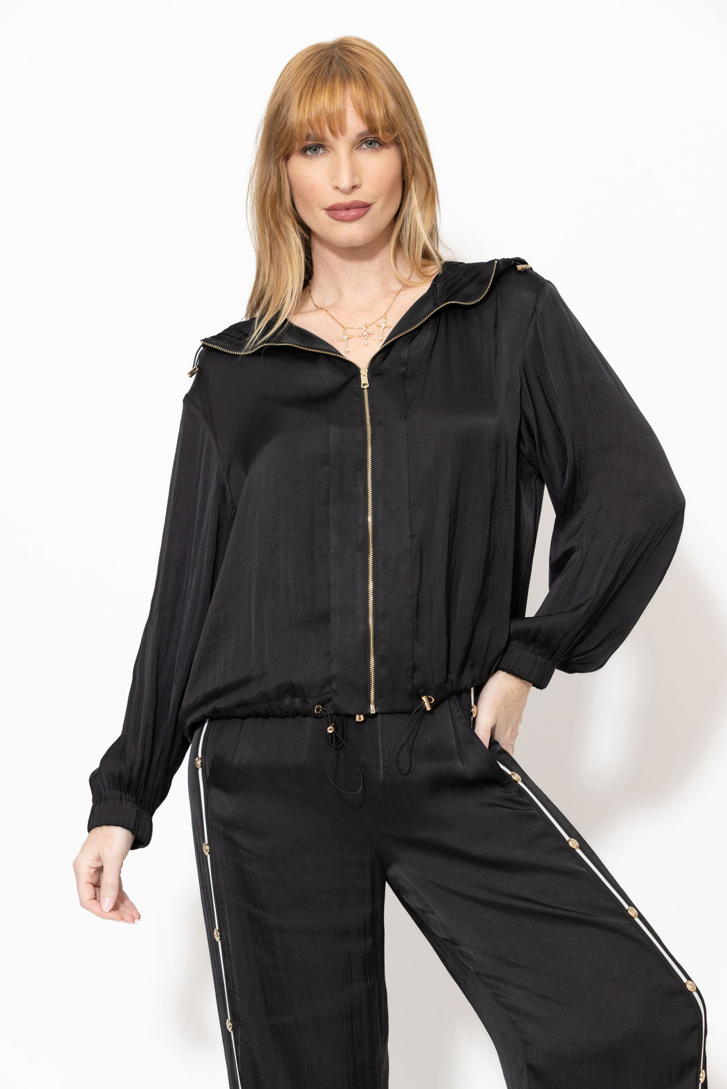 Black Glow Hooded Jacket