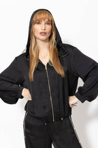 Black Glow Hooded Jacket