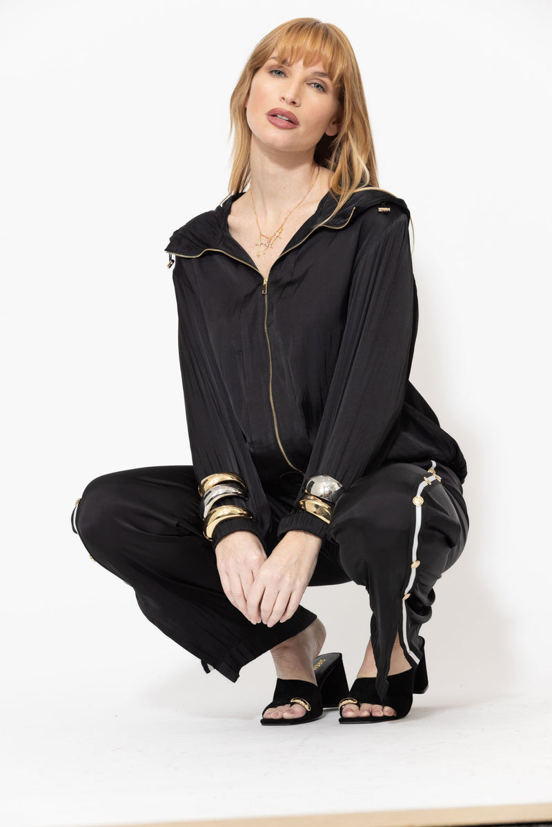 Black Glow Hooded Jacket