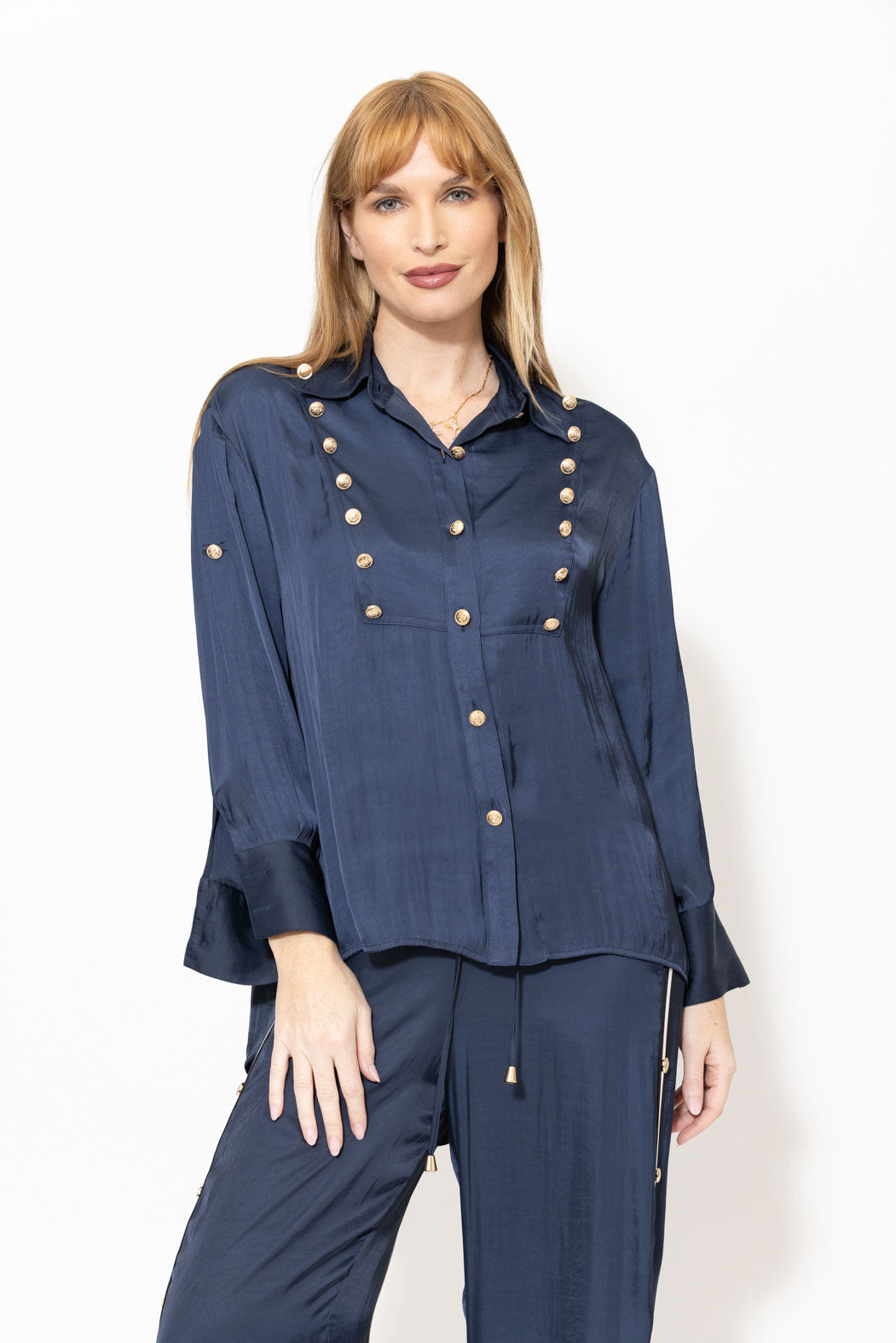 Navy Glow Military Shirt
