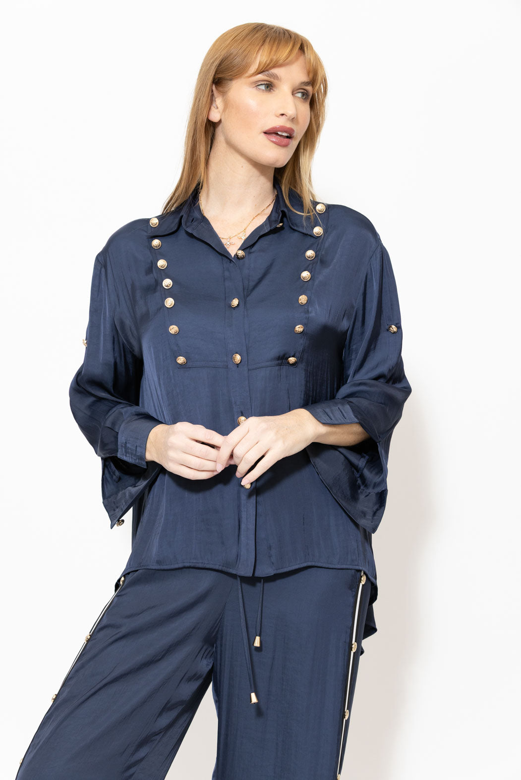 Navy Glow Military Shirt