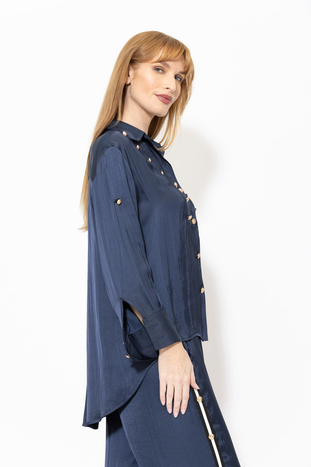 Navy Glow Military Shirt