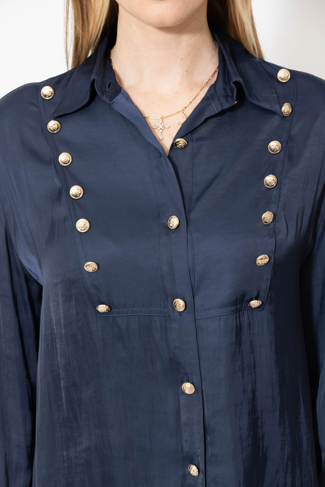 Navy Glow Military Shirt