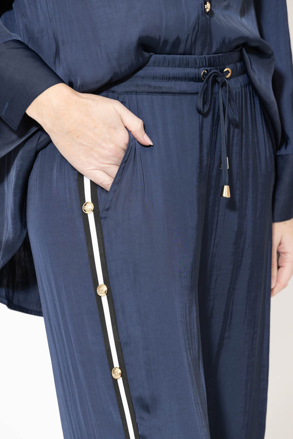 Navy Glow Studded Pant