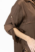 Mocha Glow Trench Shirt