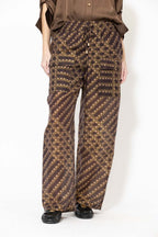 Check Tencel Linen Cargo Pant